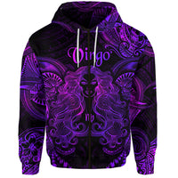 Custom Virgo Zodiac Polynesian Zip Hoodie Unique Style Purple LT8 - Polynesian Pride