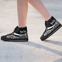 Yap Custom Personalised High Top Shoes White - Polynesian Tentacle Tribal Pattern - Polynesian Pride