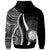 Northern Mariana Islands Custom Zip up Hoodie White Tentacle Tribal Pattern - Polynesian Pride