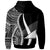 Tokelau Zip up Hoodie White Tentacle Tribal Pattern - Polynesian Pride