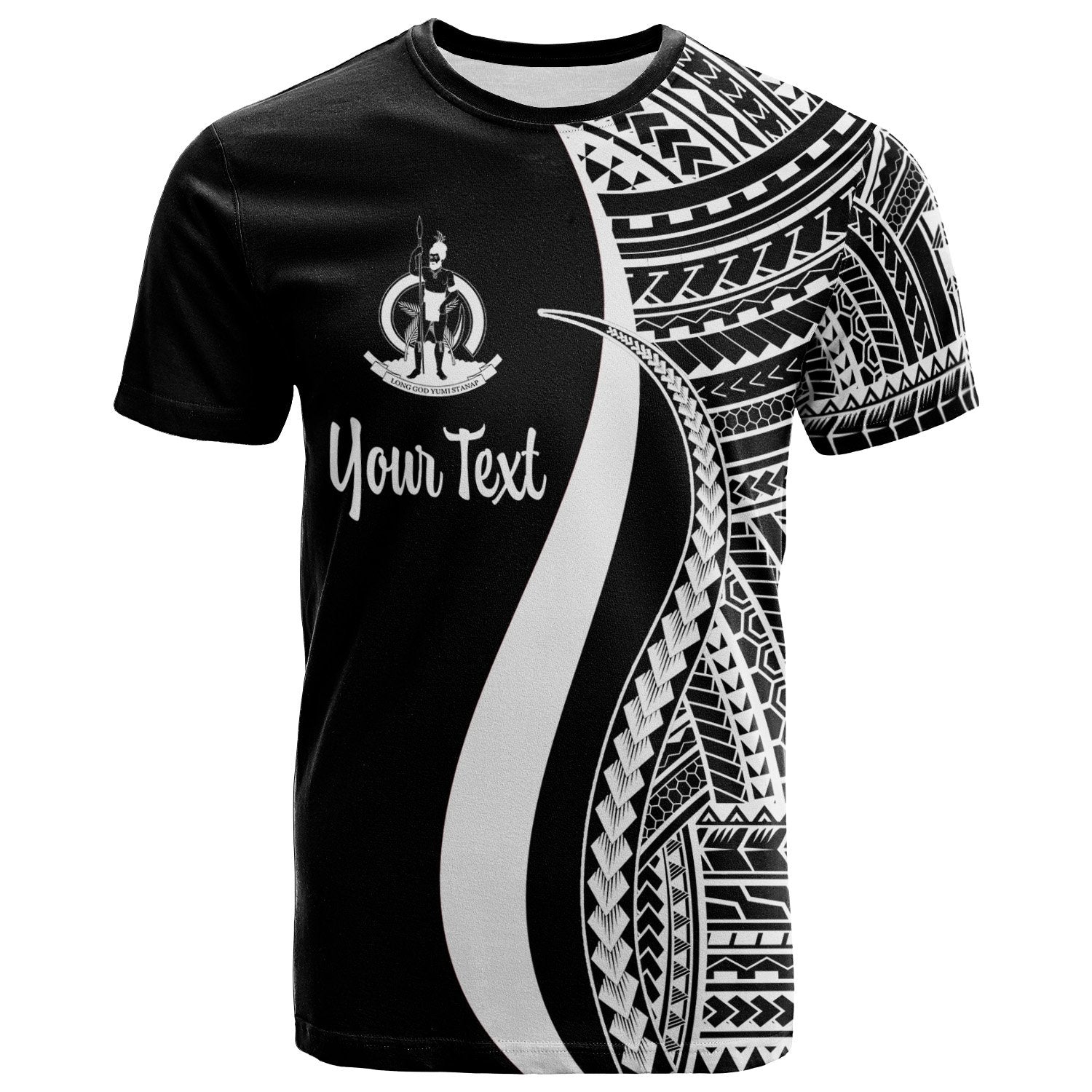 Vanuatu Custom T Shirt White Micronesian Tentacle Tribal Pattern Unisex White - Polynesian Pride