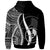 Yap Zip up Hoodie White Tentacle Tribal Pattern - Polynesian Pride