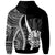 Tahiti Custom Hoodie White Tentacle Tribal Pattern - Polynesian Pride