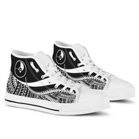 Yap Custom Personalised High Top Shoes White - Polynesian Tentacle Tribal Pattern - Polynesian Pride