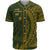 Wallis and Futuna Baseball Shirt - Green Wings Style Unisex Gold - Polynesian Pride