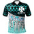 Wallis and Futuna Polo Shirt Coconut Leaves Weave Pattern Blue Unisex Blue - Polynesian Pride