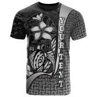 Cook Islands Polynesian Custom T Shirt White Turtle with Hook Unisex WHITE - Polynesian Pride