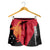 Papua New Guinea Women's Shorts Independence Day Flag Style LT16 Women Black - Polynesian Pride