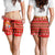 Hawaiian Santa Claus Mele Kalikimaka Women's Shorts - Aviv Style - Red - AH - Polynesian Pride