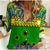 Malampa Province Women Casual Shirt Vanuatu Pig Tusk Polynesian Flag Style LT14 Female Green - Polynesian Pride