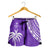 Fiji Rugby Sevens Women Shorts Fijian 7s Tapa Polynesian Purple LT13 Purple - Polynesian Pride