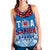 Toa Samoa Rugby Women Racerback Tank Manu Siva Tau Style Ulafala LT13 Blue - Polynesian Pride