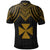 Wallis and Futuna Polo Shirt Polynesian Armor Style Gold - Polynesian Pride