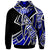 Northern Mariana Islands Zip up Hoodie Tribal Flower Special Pattern Blue Color - Polynesian Pride