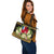 Wallis and Futuna Leather Tote - Polynesian Gold Patterns Collection - Polynesian Pride