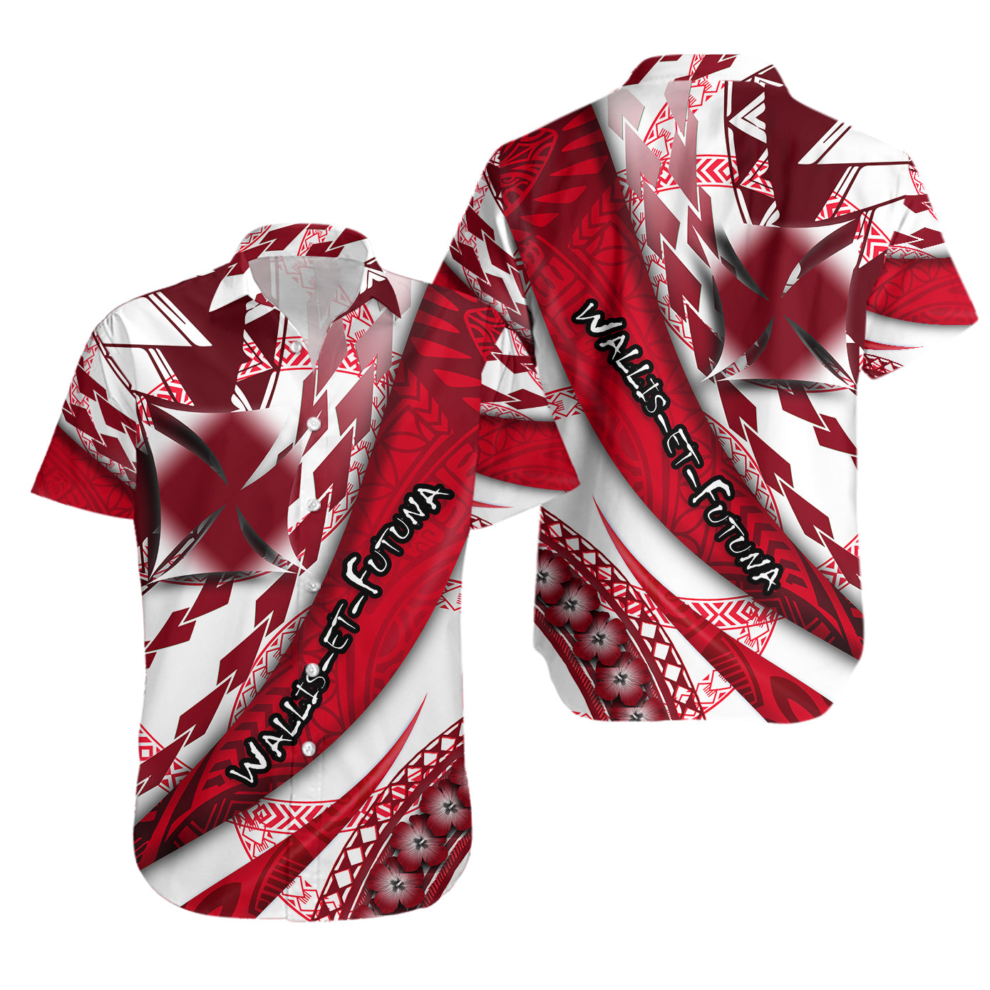 Wallis et Futuna Hawaiian Shirt Artsy Style - White LT9 Unisex White - Polynesian Pride