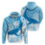 Custom Hawaii Kohola Humpback Whale Hoodie Cerulean LT7 - Polynesian Pride