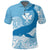 Custom Hawaii Kohol Humpback Whale Polo Shirt Cerulean LT7 Unisex Cerulean - Polynesian Pride