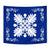 Hawaiian Quilt Maui Plant And Hibiscus Tappestry - White Blue - AH Wall Tapestry White - Polynesian Pride