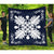 Hawaiian Quilt Maui Plant And Hibiscus Premium Quilt - White Indigo - AH White - Polynesian Pride