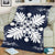 Hawaiian Quilt Maui Plant And Hibiscus Premium Blanket - White Indigo - AH - Polynesian Pride