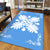 Hawaiian Quilt Maui Plant And Hibiscus Pattern Area Rug - White Pastel - AH - Polynesian Pride