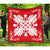 Hawaiian Quilt Maui Plant And Hibiscus Premium Quilt - White Red - AH White - Polynesian Pride