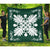 Hawaiian Quilt Maui Plant And Hibiscus Premium Quilt - White Sacramento - AH White - Polynesian Pride