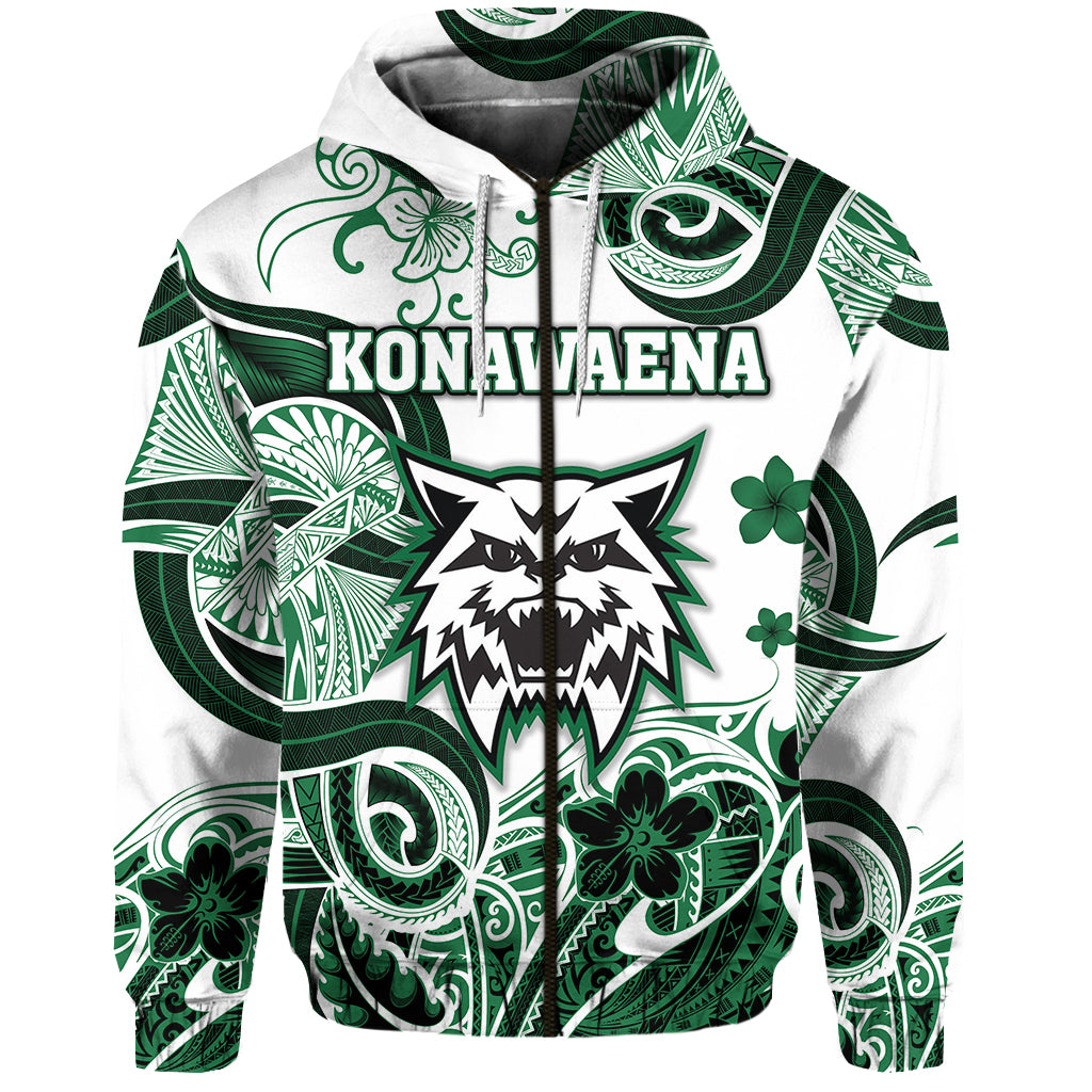 Hawaii Konawaena Wildcats School Zip Hoodie Unique Style LT8 - Polynesian Pride