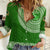 Saineha High School Tonga Women Casual Shirt Kupesi Style - Ver03 LT7 Female Green - Polynesian Pride