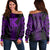 Kauai Island Polynesian Women's Off Shoulder Sweater - Comely Style - AH Purple - Polynesian Pride