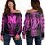 Maui Island Polynesian Women's Off Shoulder Sweater - Comely Style - AH Pink - Polynesian Pride