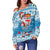 Fiji Christmas Christmas Women's Off Shoulder Sweater Cool Santa Claus LT6 - Polynesian Pride