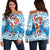 Fiji Christmas Christmas Women's Off Shoulder Sweater Cool Santa Claus LT6 - Polynesian Pride