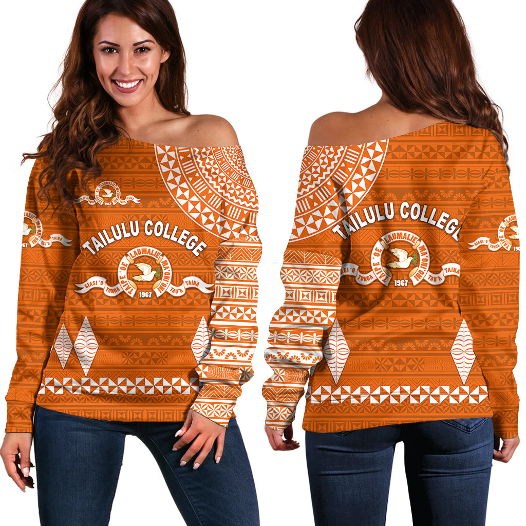 Tonga Tailulu College Women Off Shoulder Sweater Simple Style LT8 - Polynesian Pride