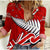 Waitangi Women Casual Shirt Aotearoa Tino Rangatiratanga Flag with Silver Fern LT9 Female Red - Polynesian Pride