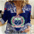 (Custom Personalised) Samoa Coat Of Arms Women Casual Shirt Polynesian Pattern LT9 Female Blue - Polynesian Pride