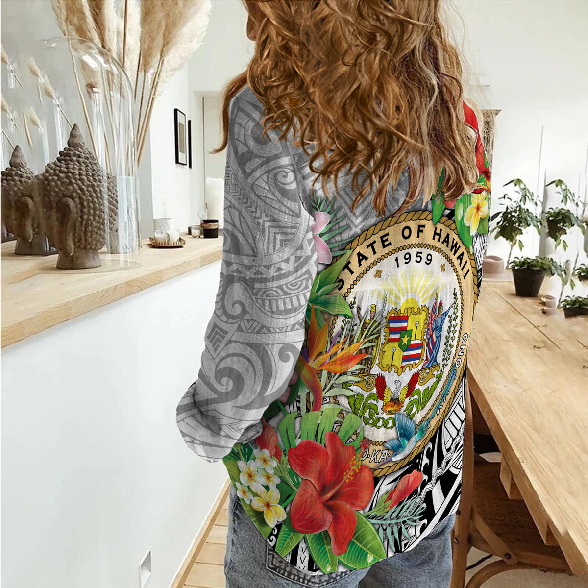 (Custom Personalised) Hawaii Hibiscus Kanaka Polynesia Women Casual Shirt - LT2 - Polynesian Pride