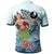 Yap Polo Shirt Polynesian Girls With Shark - Polynesian Pride