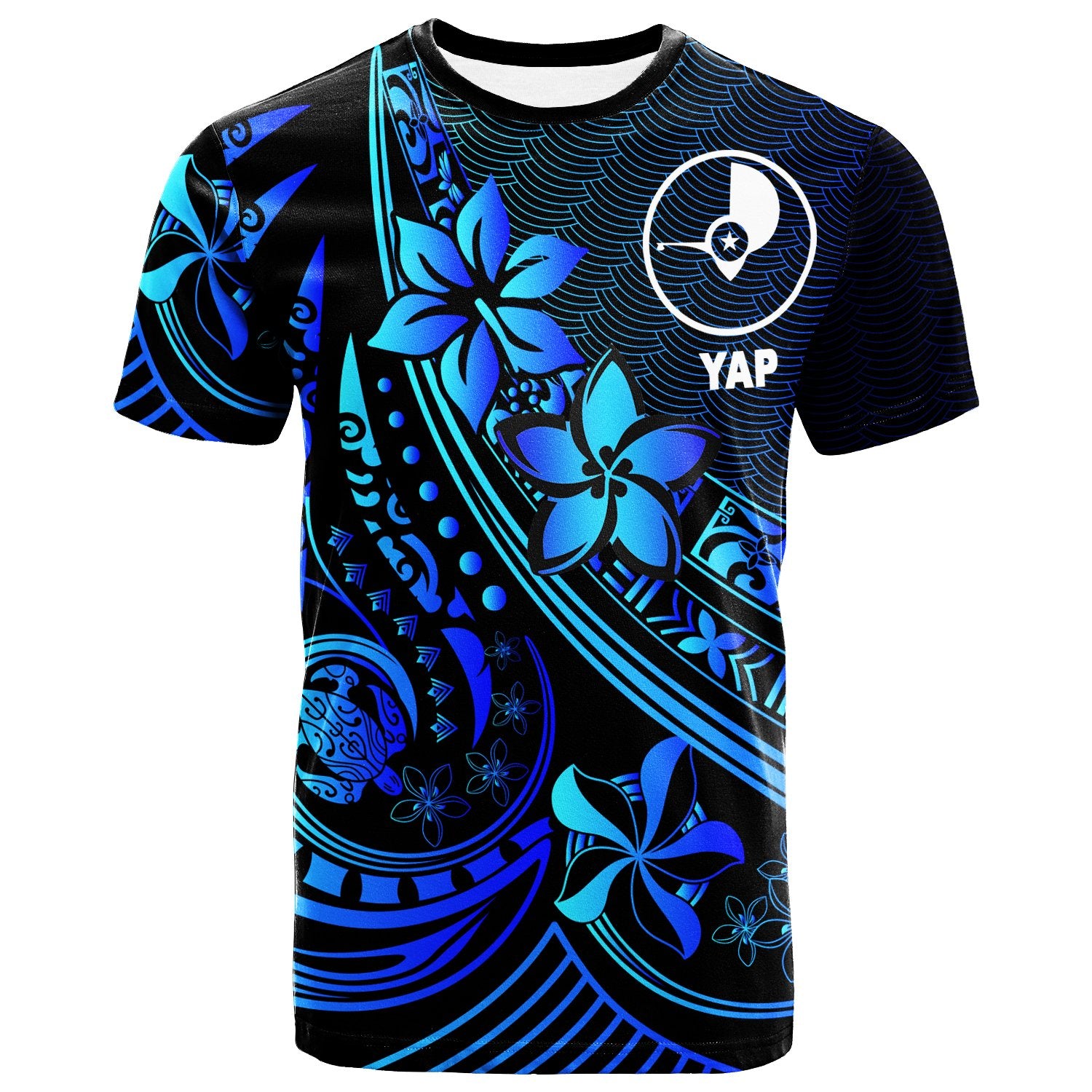 Yap T Shirt The Flow of The Ocean Blue Unisex Blue - Polynesian Pride