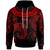 Yap Hoodie Palm Leaf Texture Red Unisex Red - Polynesian Pride