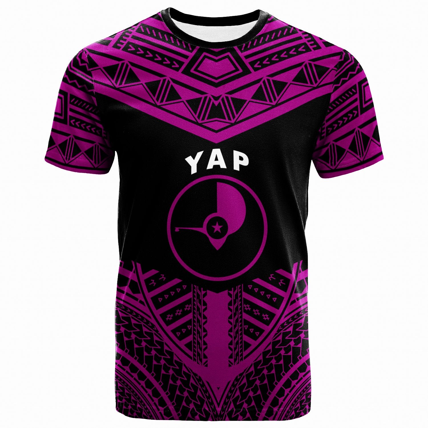 Yap T Shirt Tribal Pattern Cool Style Purple Color Unisex Purple - Polynesian Pride