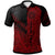 American Samoa Custom Polo Shirt Red Color Symmetry Style Unisex Black - Polynesian Pride