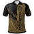 American Samoa Custom Polo Shirt Gold Color Symmetry Style Unisex Black - Polynesian Pride