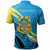 Tuvalu Polo Shirt Custom Symmetrical Lines - Polynesian Pride