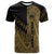 Samoa T Shirt Custom Gold Color Symmetry Style Unisex Black - Polynesian Pride