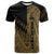 Vanuatu T Shirt Custom Gold Color Symmetry Style Unisex Black - Polynesian Pride
