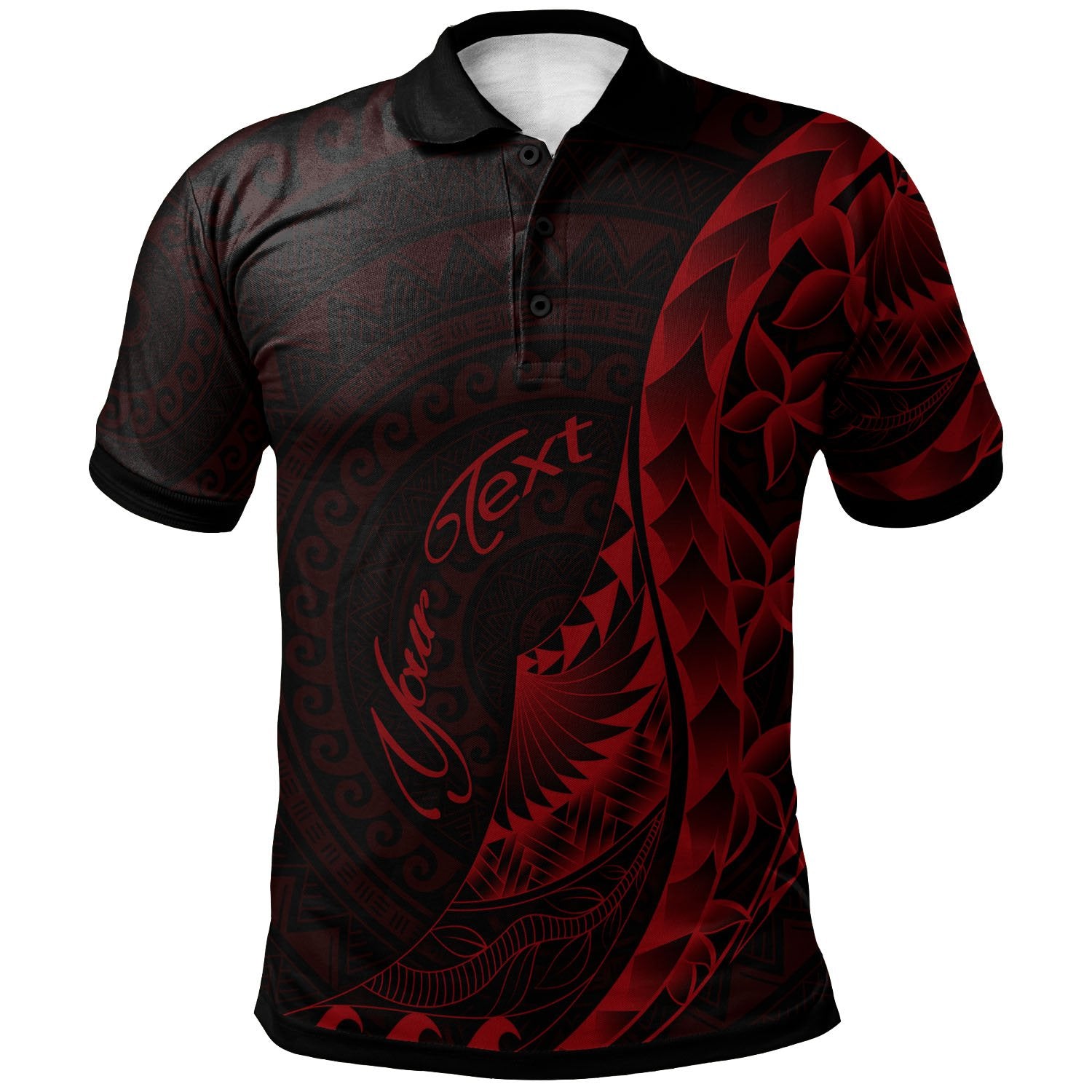 Tokelau Polo Shirt Custom Polynesian Pattern Style Red Color Unisex Red - Polynesian Pride