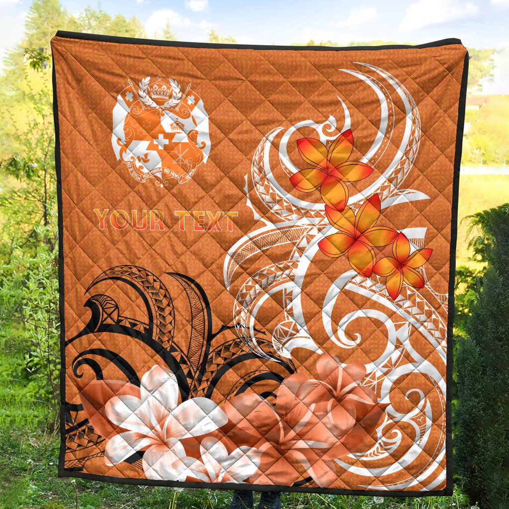 Custom Tonga Personalised Premium Quilt - Tongan Spirit Orange - Polynesian Pride