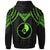 Yap Zip up Hoodie Polynesian Armor Style Green - Polynesian Pride